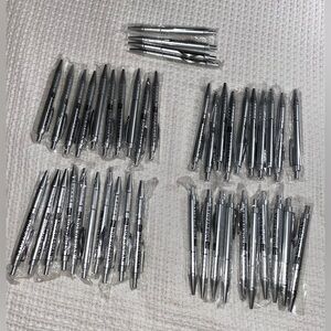 Lot of 44 NEW NCL Norwegian Cruise Line Plastic Silver Ballpoint Pens BLUE Ink